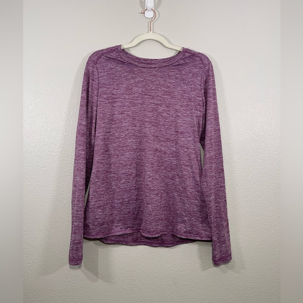 Skechers Shirt Long Sleeves Athletic Purple Top Work Out Running Soft Women M
